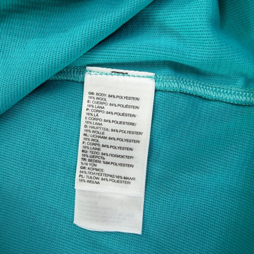 The North Face Flight Series Shirt Womens Medium Teal Blue Wool Blend Active Top - Picture 4 of 6